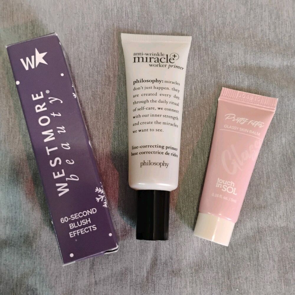 ​3 Pc Makeup Bundle Westmore Beauty Blush Philosophy Line-Correcting Primer SOL